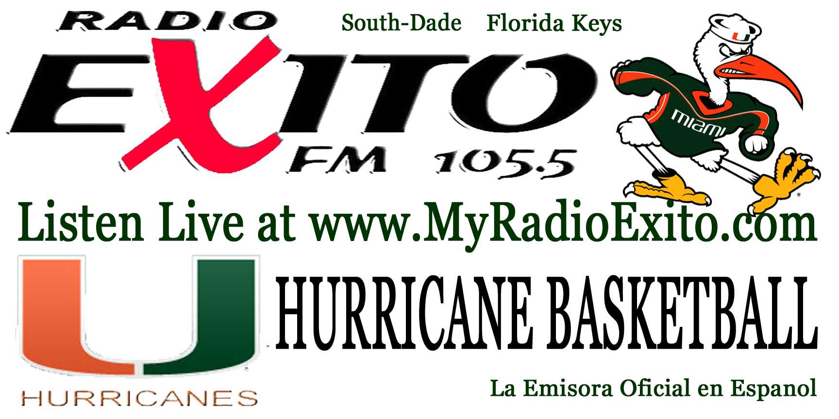 Miami Hurricane Sports is on Radio Exito 105.5
